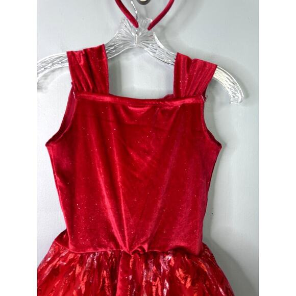 Spirit Halloween Kids Fiery Devil Costume Red Dress Horns Girl's Size L Cosplay - Picture 9 of 12